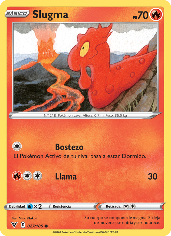 Slugma 27 — Voltaje Vívido (Spanish Pokémon TCG card)