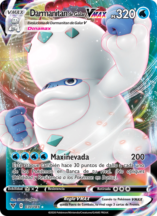 Darmanitan de Galar VMAX 37 — Voltaje Vívido (Spanish Pokémon TCG card)