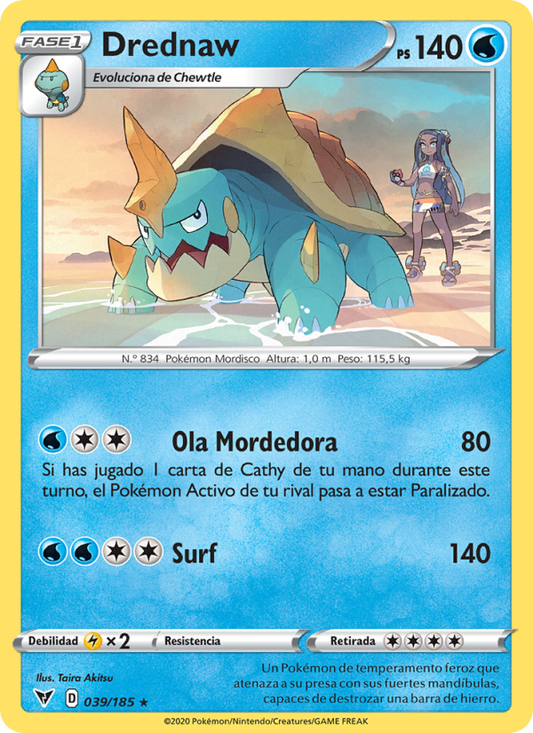 Drednaw 39 — Voltaje Vívido (Spanish Pokémon TCG card)