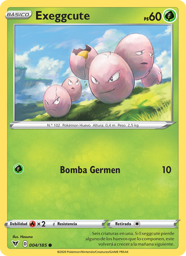 Exeggcute 4 — Voltaje Vívido (Spanish Pokémon TCG card)