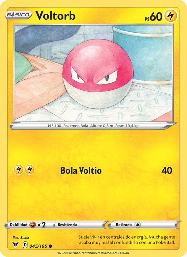 Voltorb 45 — Voltaje Vívido (Spanish Pokémon TCG card)