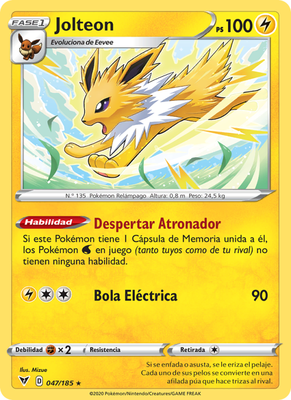 Jolteon 47 — Voltaje Vívido (Spanish Pokémon TCG card)