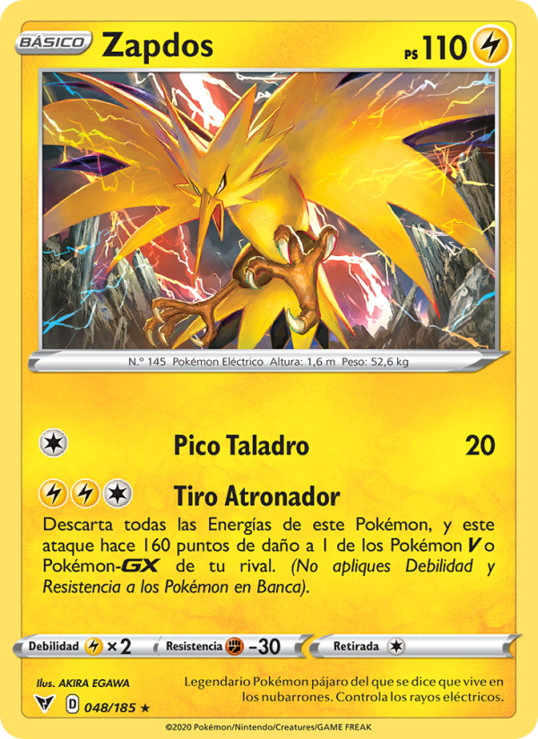 Zapdos 48 — Voltaje Vívido (Spanish Pokémon TCG card)