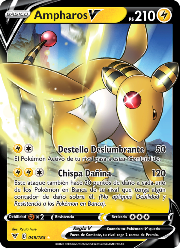 Ampharos V 49 — Voltaje Vívido (Spanish Pokémon TCG card)
