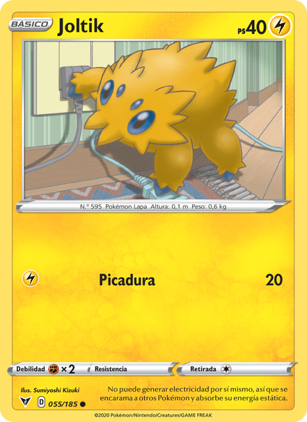 Joltik 55 — Voltaje Vívido (Spanish Pokémon TCG card)