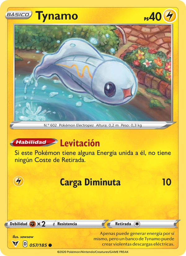 Tynamo 57 — Voltaje Vívido (Spanish Pokémon TCG card)
