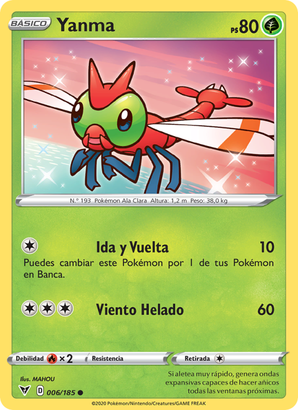 Yanma 6 — Voltaje Vívido (Spanish Pokémon TCG card)