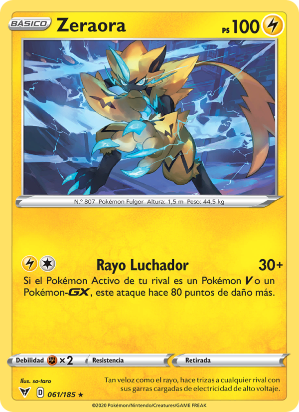Zeraora 61 — Voltaje Vívido (Spanish Pokémon TCG card)