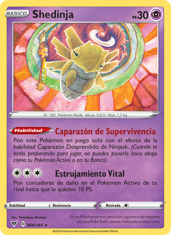 Shedinja 66 — Voltaje Vívido (Spanish Pokémon TCG card)