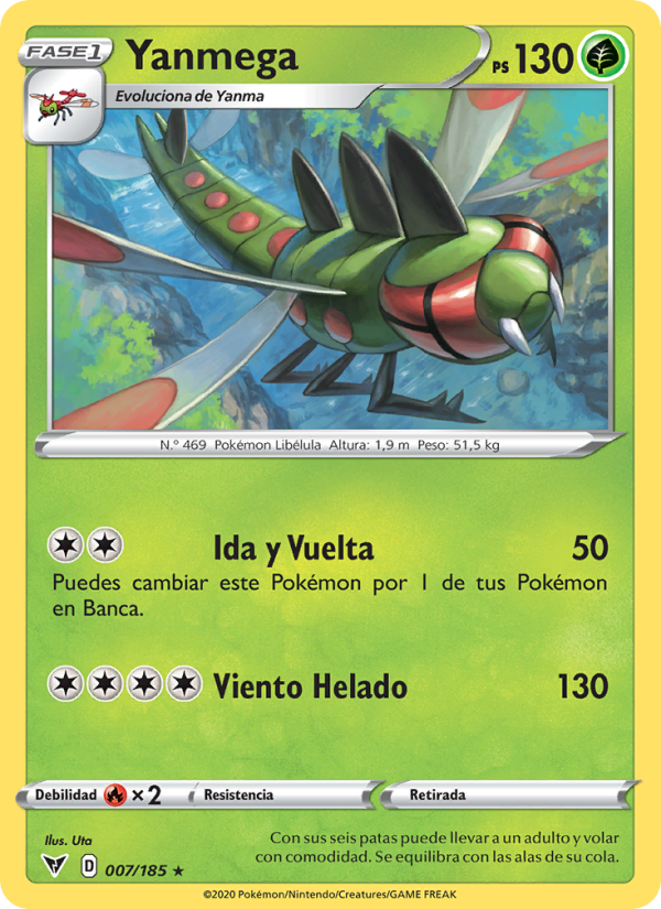 Yanmega 7 — Voltaje Vívido (Spanish Pokémon TCG card)