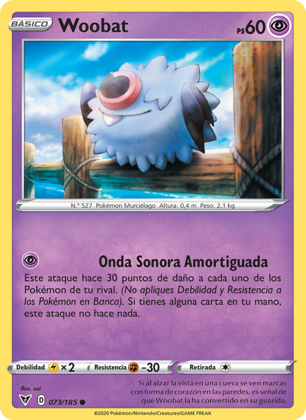 Woobat 73 — Voltaje Vívido (Spanish Pokémon TCG card)