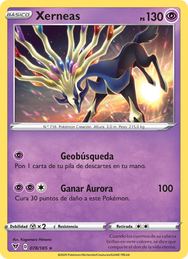 Xerneas 78 — Voltaje Vívido (Spanish Pokémon TCG card)