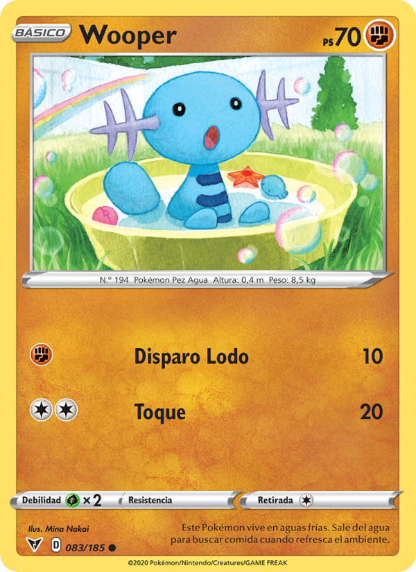 Wooper 83 — Voltaje Vívido (Spanish Pokémon TCG card)