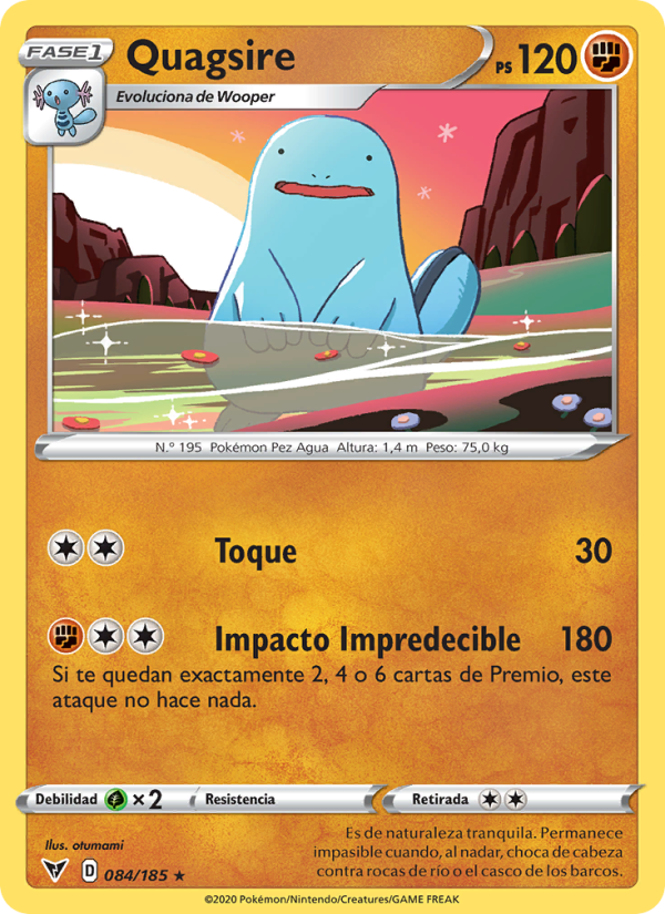 Quagsire 84 — Voltaje Vívido (Spanish Pokémon TCG card)