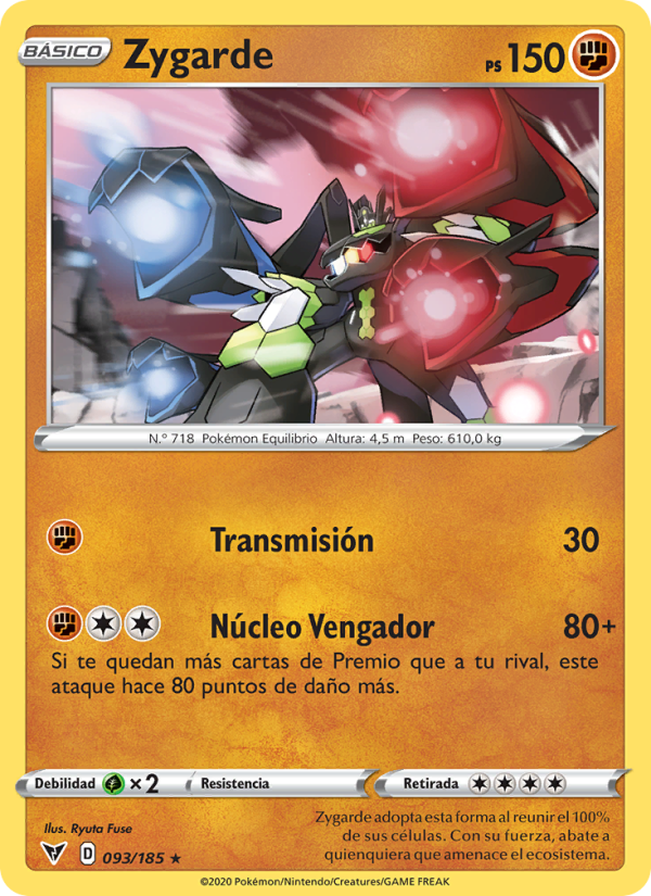 Zygarde 93 — Voltaje Vívido (Spanish Pokémon TCG card)
