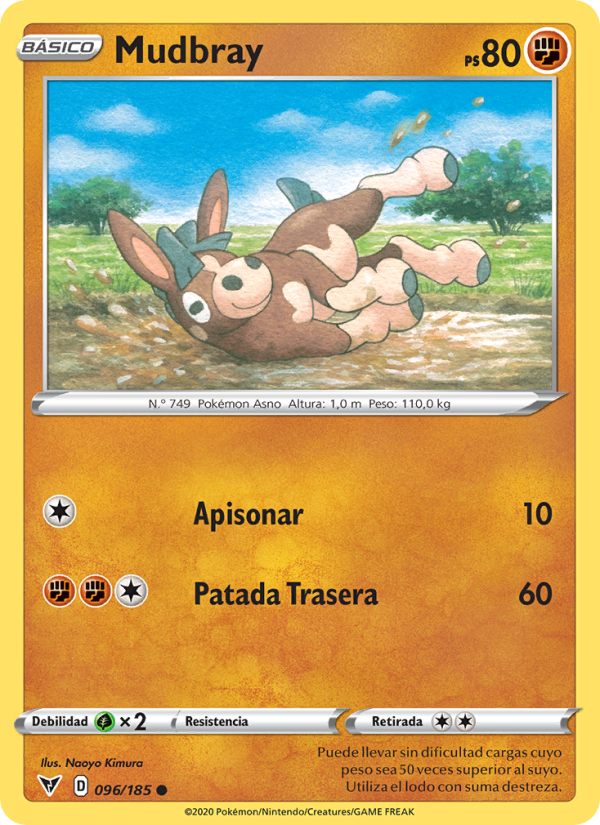 Mudbray 96 — Voltaje Vívido (Spanish Pokémon TCG card)