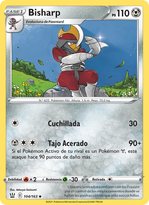 Bisharp 104 — Estilos de Combate (Spanish Pokémon TCG card)