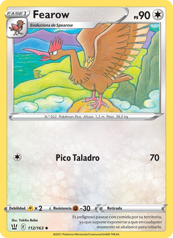 Fearow 112 — Estilos de Combate (Spanish Pokémon TCG card)