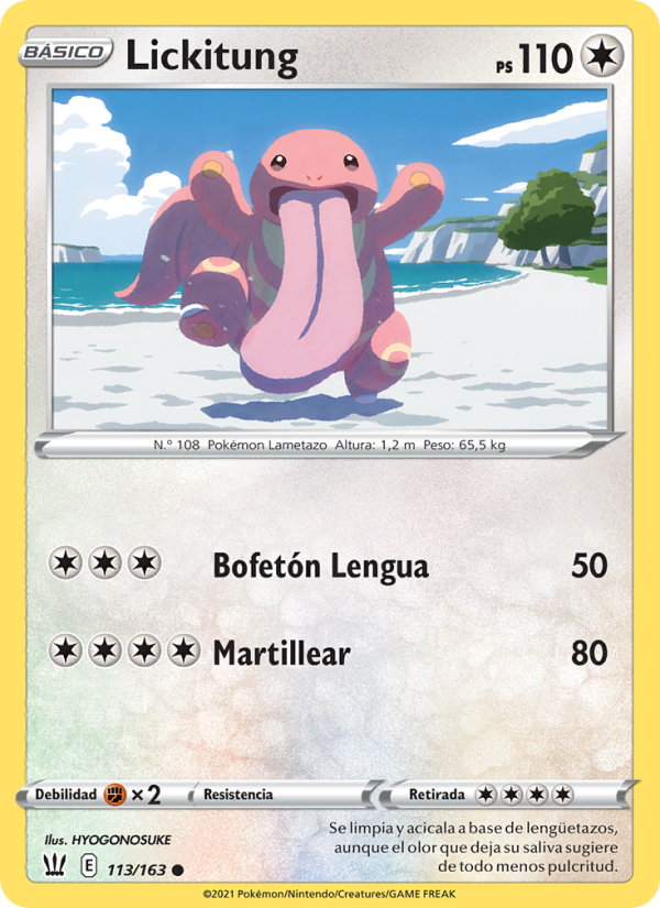 Lickitung 113 — Estilos de Combate (Spanish Pokémon TCG card)