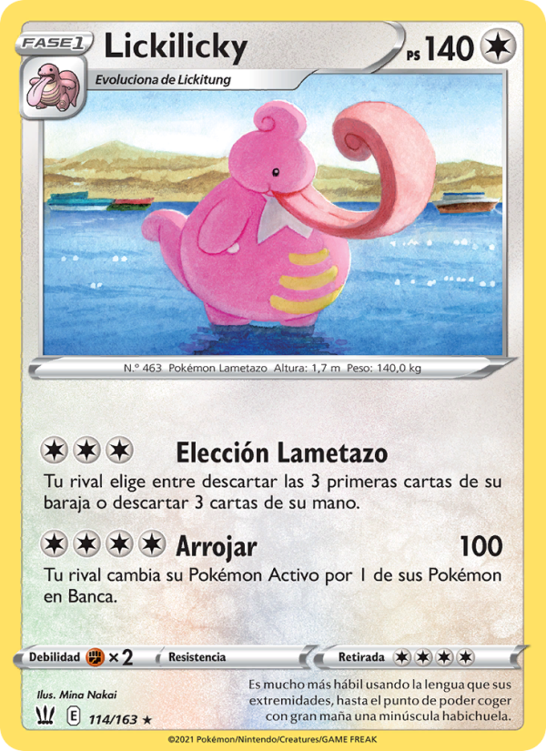 Lickilicky 114 — Estilos de Combate (Spanish Pokémon TCG card)