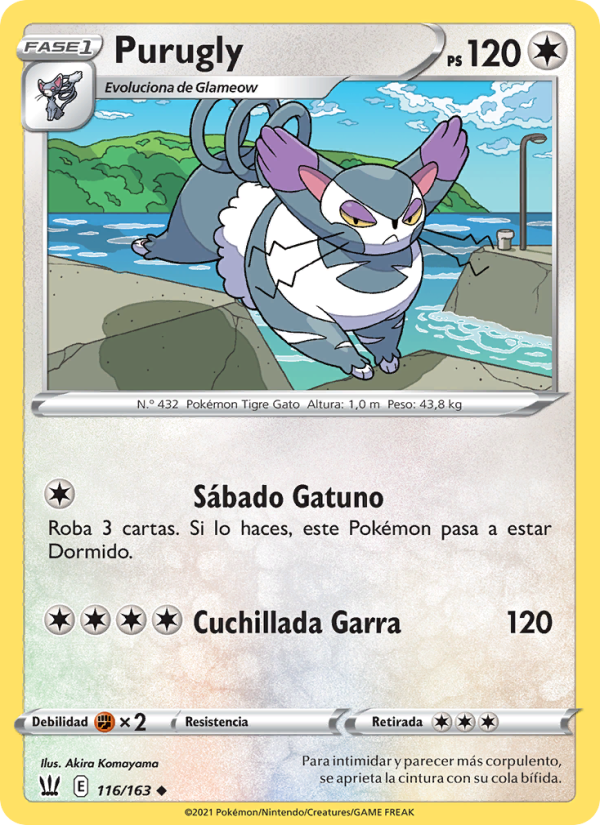 Purugly 116 — Estilos de Combate (Spanish Pokémon TCG card)