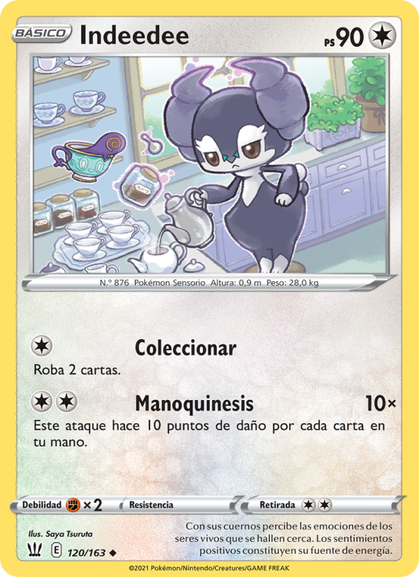 Indeedee 120 — Estilos de Combate (Spanish Pokémon TCG card)
