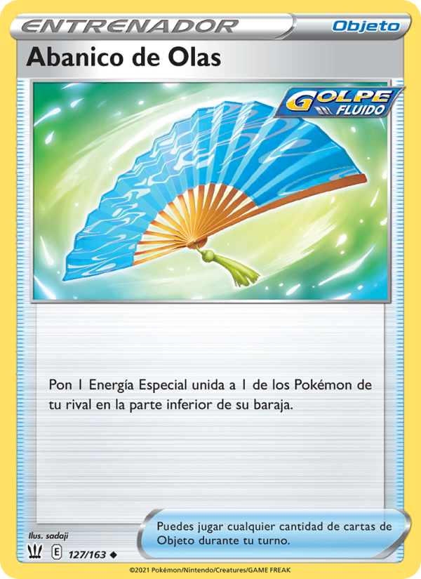 Abanico de Olas 127 — Estilos de Combate (Spanish Pokémon TCG card)