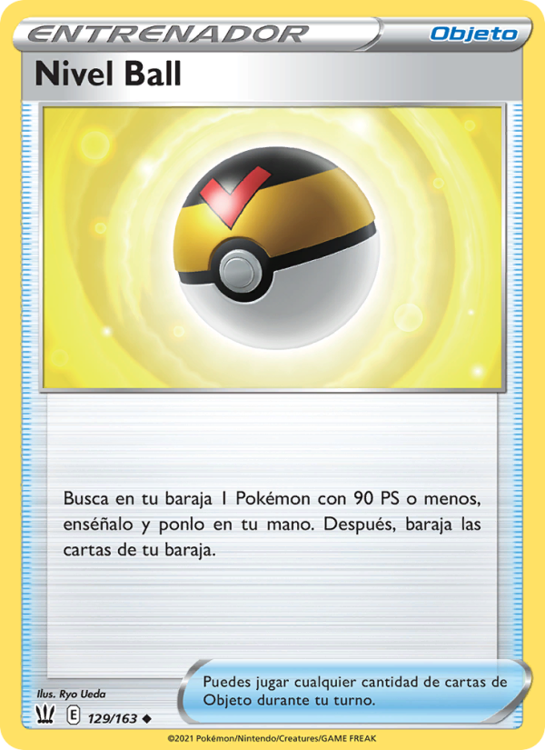 Nivel Ball 129 — Estilos de Combate (Spanish Pokémon TCG card)