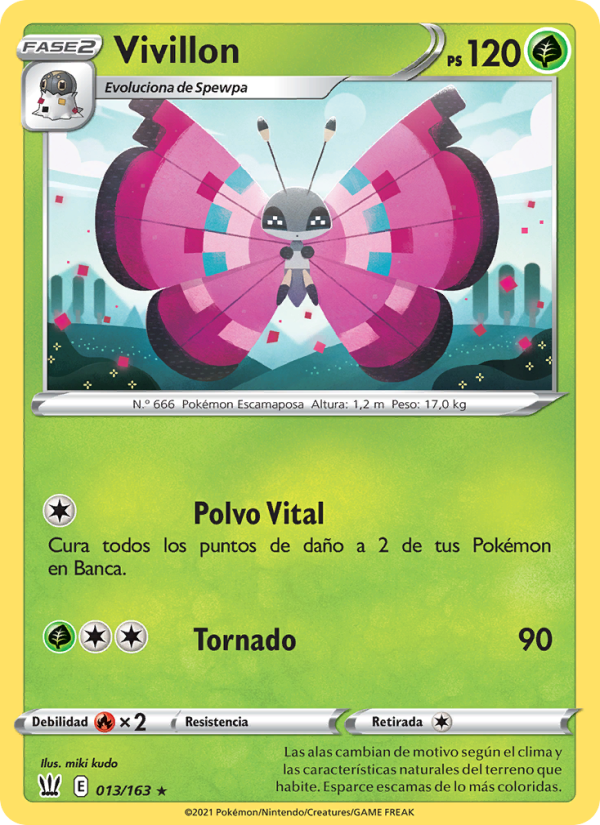 Vivillon 13 — Estilos de Combate (Spanish Pokémon TCG card)