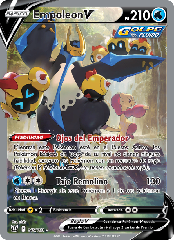 Empoleon V 146 — Estilos de Combate (Spanish Pokémon TCG card)
