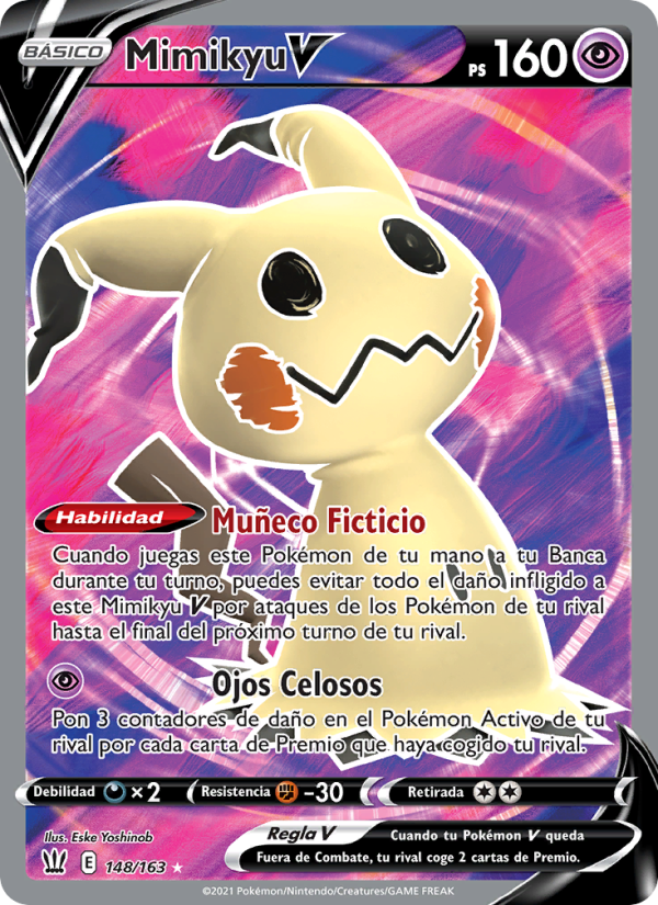 Mimikyu V 148 — Estilos de Combate (Spanish Pokémon TCG card)