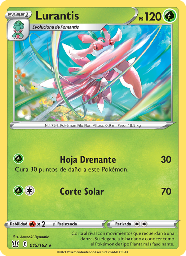 Lurantis 15 — Estilos de Combate (Spanish Pokémon TCG card)