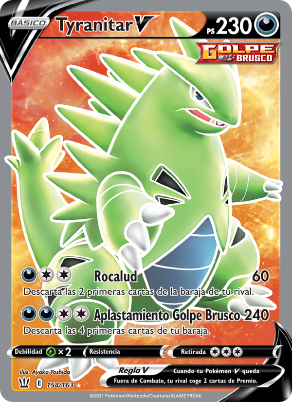 Tyranitar V 154 — Estilos de Combate (Spanish Pokémon TCG card)