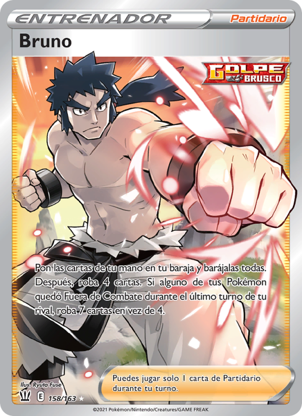 Bruno 158 — Estilos de Combate (Spanish Pokémon TCG card)