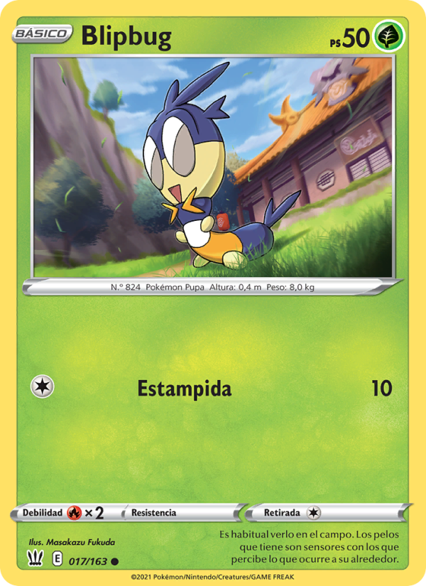 Blipbug 17 — Estilos de Combate (Spanish Pokémon TCG card)
