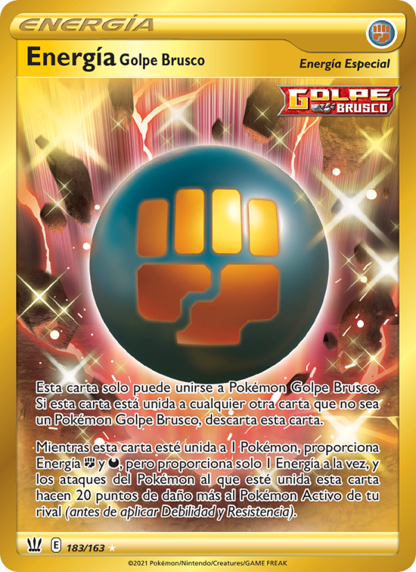 Energía Golpe Brusco 183 — Estilos de Combate (Spanish Pokémon TCG card)