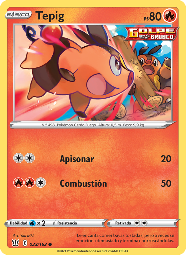 Tepig 23 — Estilos de Combate (Spanish Pokémon TCG card)