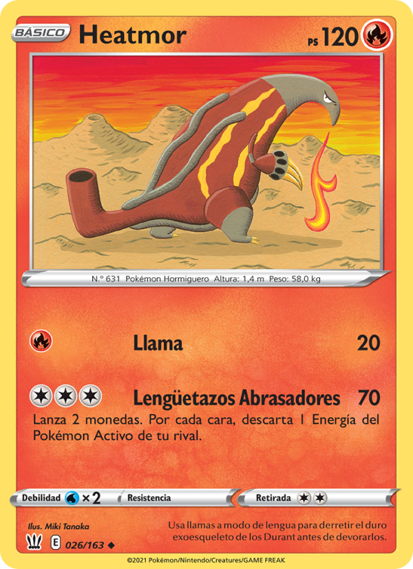 Heatmor 26 — Estilos de Combate (Spanish Pokémon TCG card)