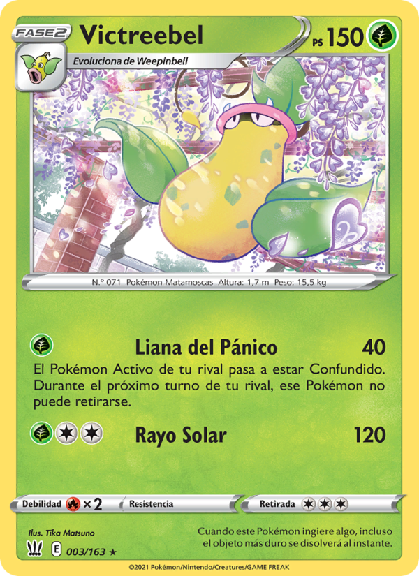 Victreebel 3 — Estilos de Combate (Spanish Pokémon TCG card)