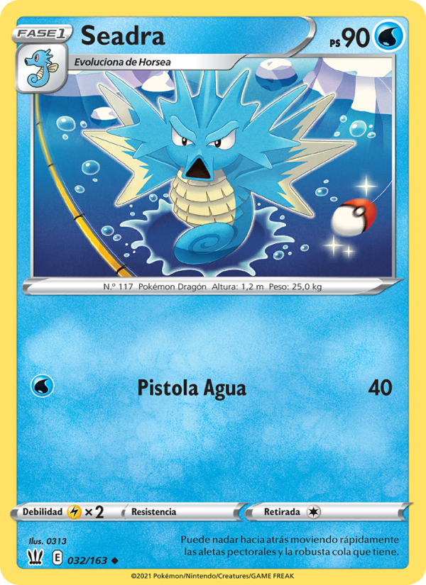 Seadra 32 — Estilos de Combate (Spanish Pokémon TCG card)