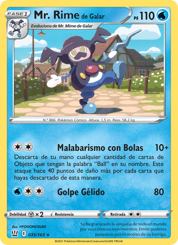 Mr. Rime de Galar 35 — Estilos de Combate (Spanish Pokémon TCG card)