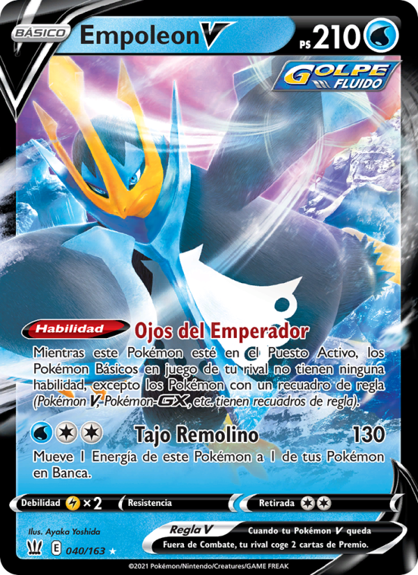Empoleon V 40 — Estilos de Combate (Spanish Pokémon TCG card)
