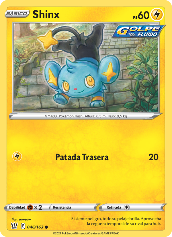 Shinx 46 — Estilos de Combate (Spanish Pokémon TCG card)