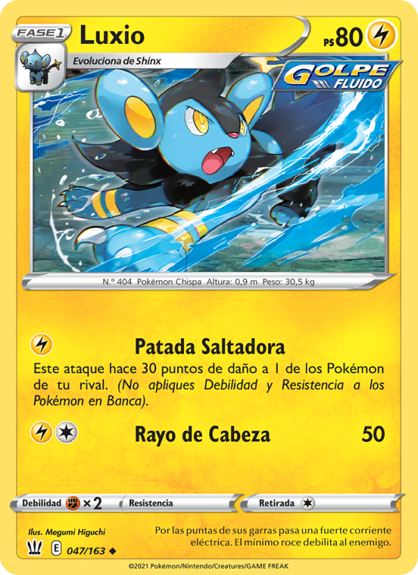 Luxio 47 — Estilos de Combate (Spanish Pokémon TCG card)