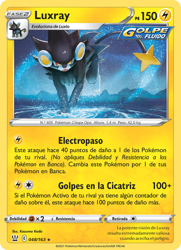 Luxray 48 — Estilos de Combate (Spanish Pokémon TCG card)