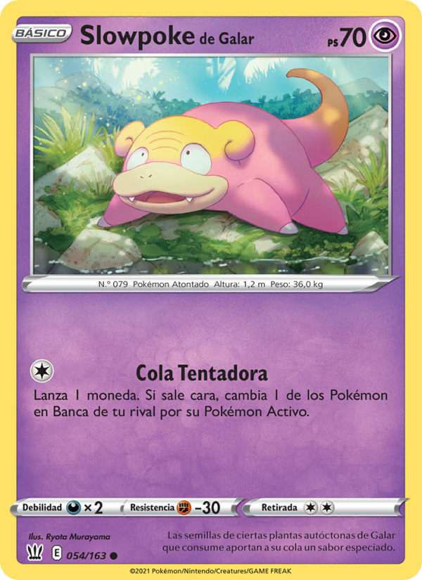 Slowpoke de Galar 54 — Estilos de Combate (Spanish Pokémon TCG card)