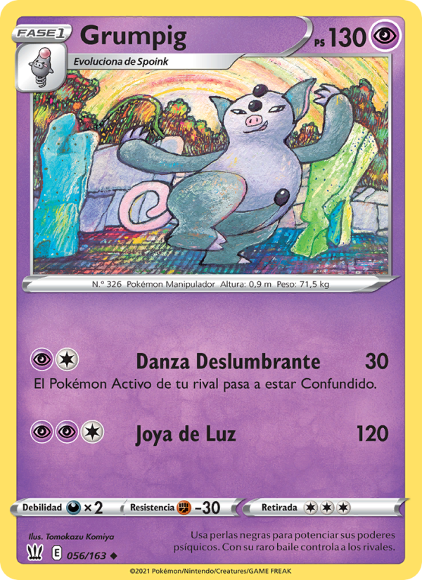 Grumpig 56 — Estilos de Combate (Spanish Pokémon TCG card)