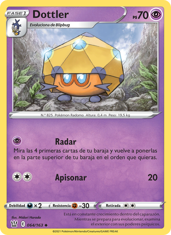 Dottler 64 — Estilos de Combate (Spanish Pokémon TCG card)