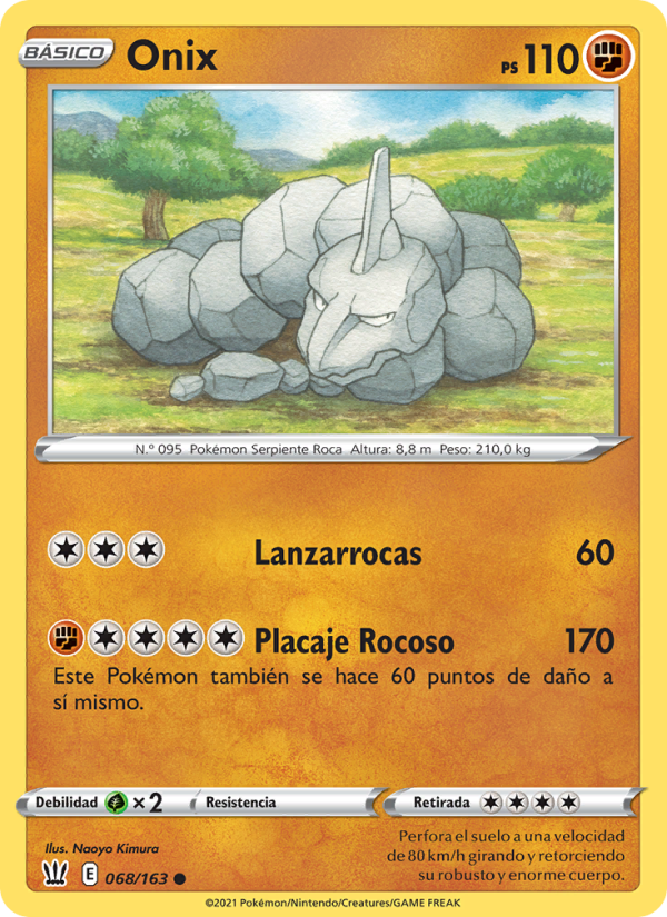 Onix 68 — Estilos de Combate (Spanish Pokémon TCG card)