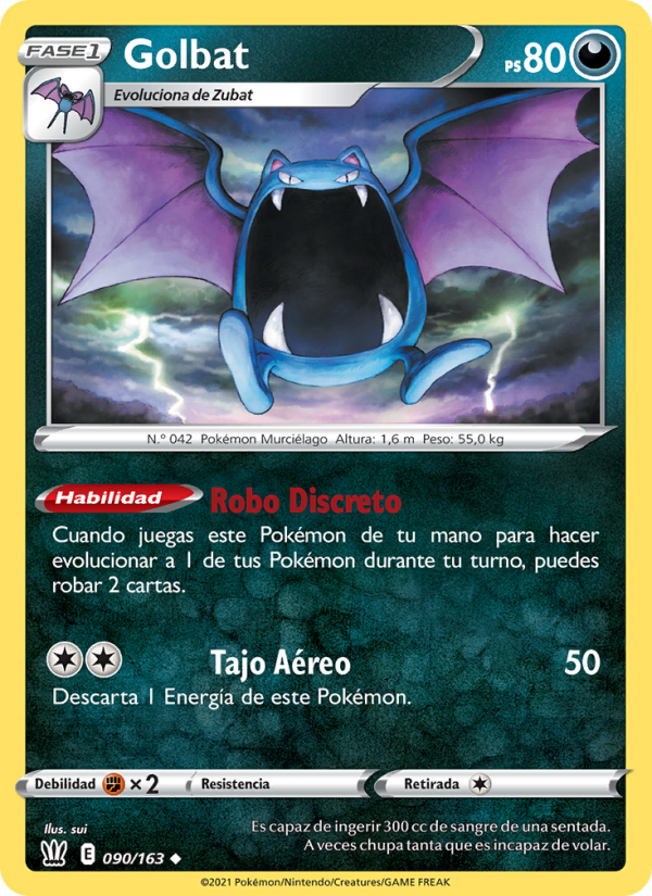 Golbat 90 — Estilos de Combate (Spanish Pokémon TCG card)
